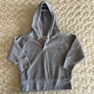New Size 18 Months Gerber Modern Moments Gray Buttoned Hoodie